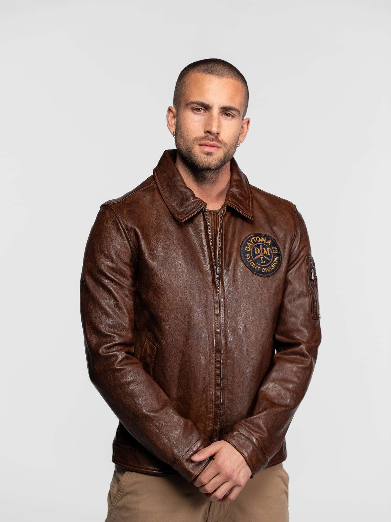 Monty - Blouson cuir aviateur