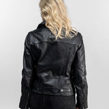 Haven - Blouson biker cuir femme