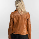 Haven - Blouson biker cuir femme