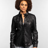 Dolores - Chemisier en cuir femme