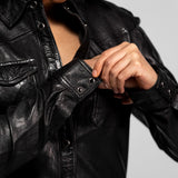 Dolores - Chemisier en cuir femme