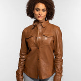 Dolores - Chemisier en cuir femme
