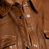 Dolores - Chemisier en cuir femme