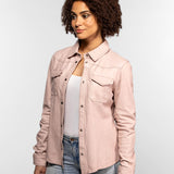 Dolores - Chemisier en cuir femme