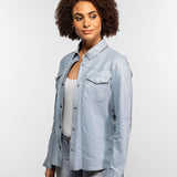 Dolores - Chemisier en cuir femme