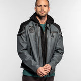 Dodds - Hooded biker jacket
