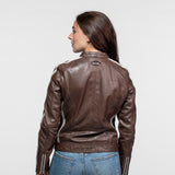 Roadie - Blouson motard cuir femme