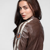 Roadie - Blouson motard cuir femme
