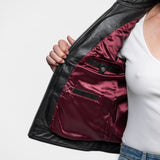 Roadie - Blouson motard cuir femme