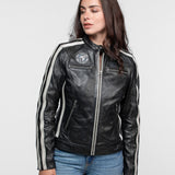 Roadie - Blouson motard cuir femme