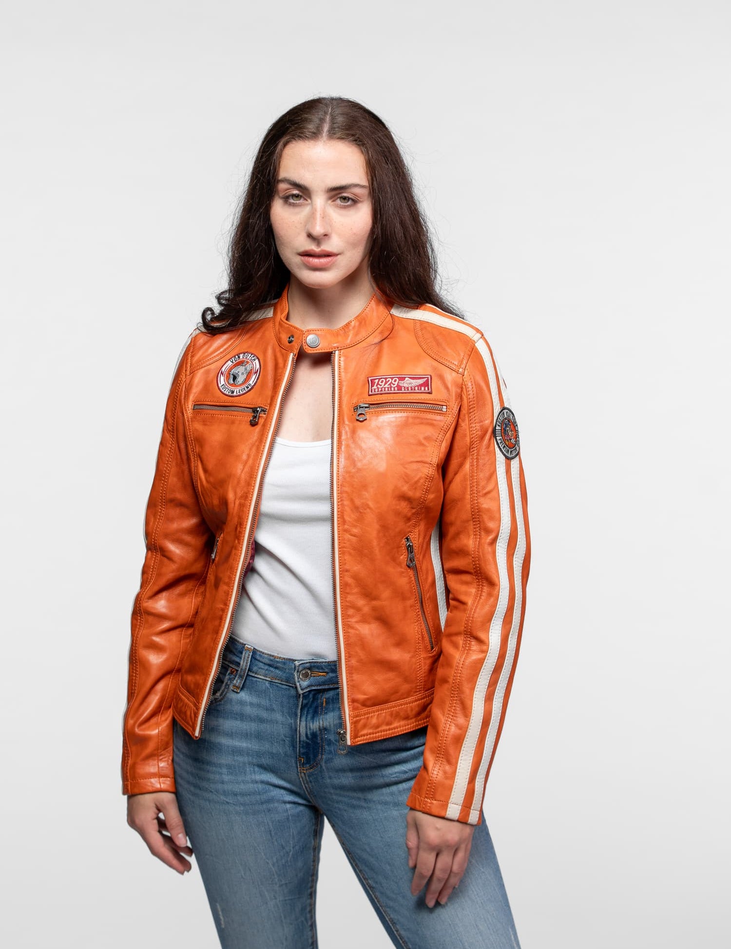 Roadie - Blouson motard cuir femme