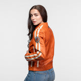 Roadie - Blouson motard cuir femme
