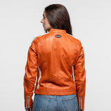 Roadie - Blouson motard cuir femme