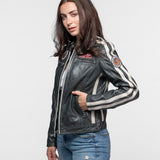 Roadie - Blouson motard cuir femme
