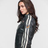 Roadie - Blouson motard cuir femme