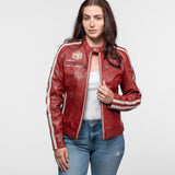 Roadie - Blouson motard cuir femme