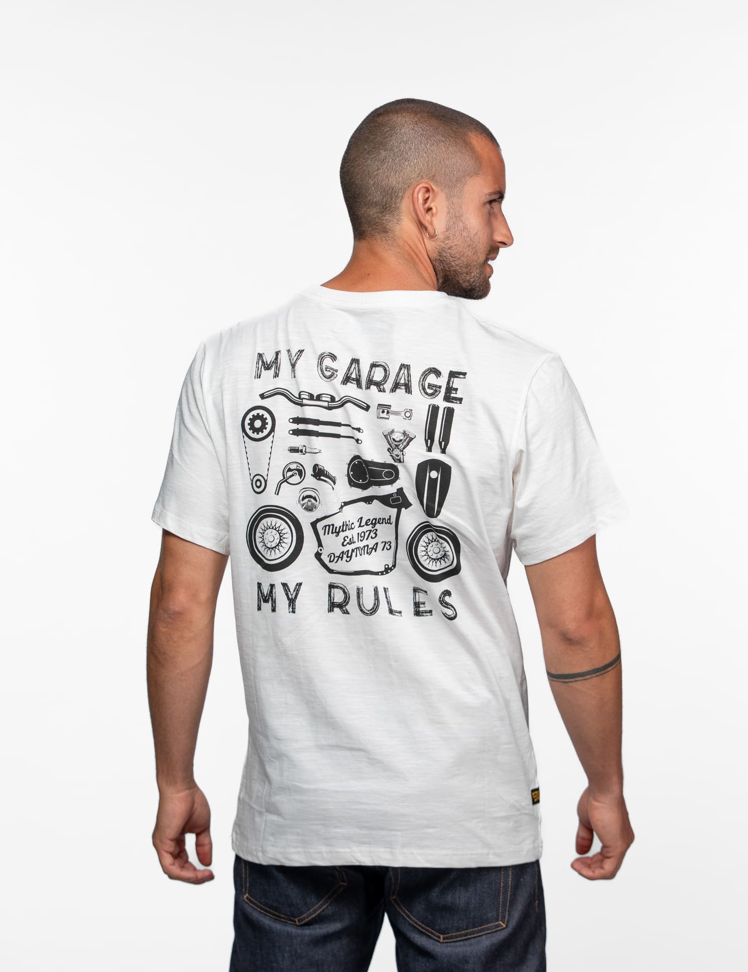 Sandell - T-shirt moto vintage