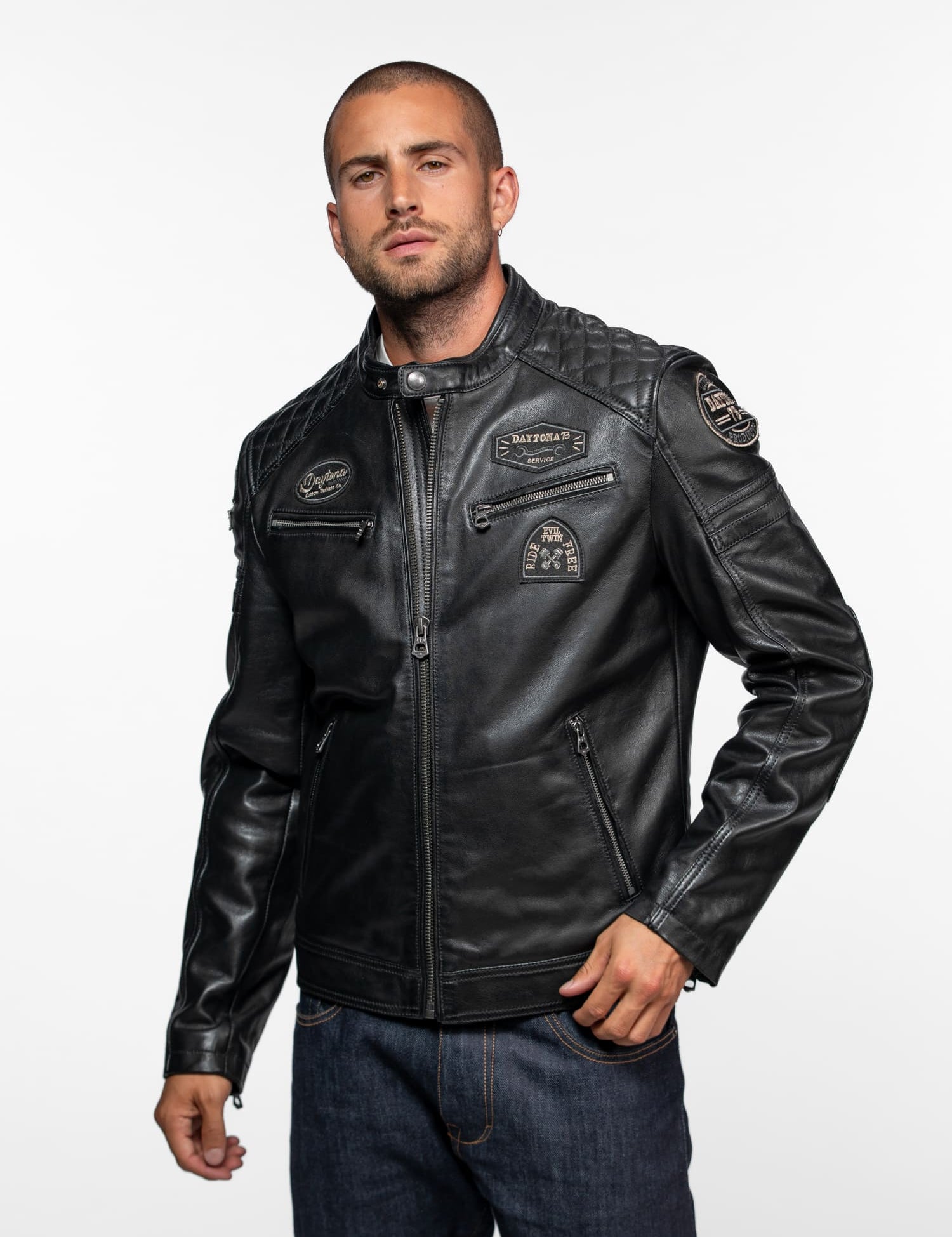 Nieto - Blouson cuir motard