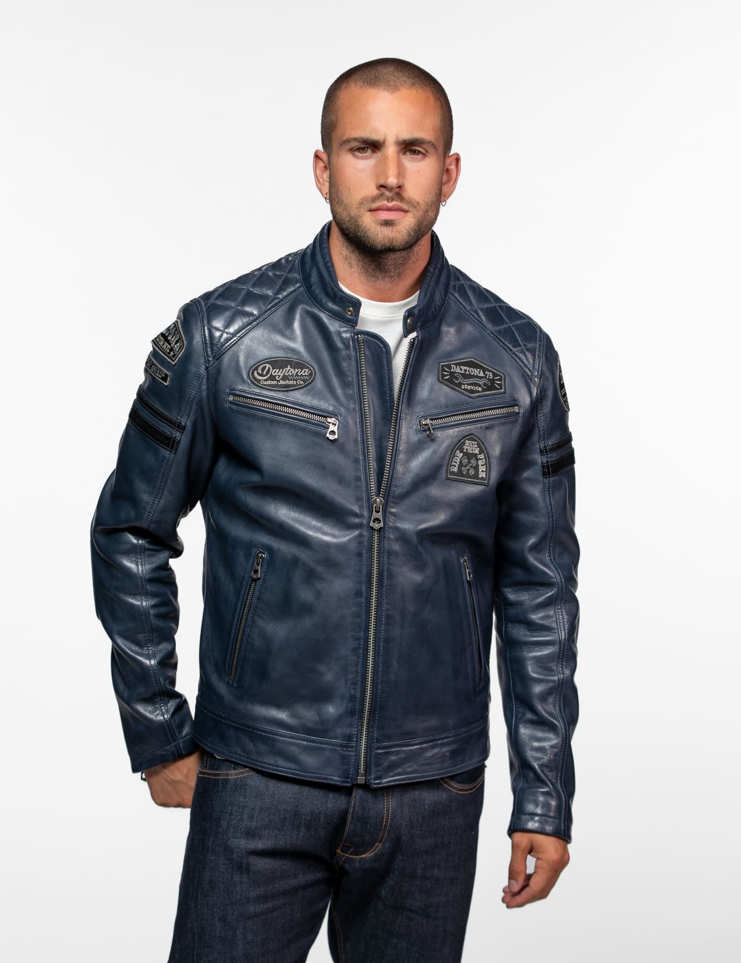 Nieto - Blouson cuir motard