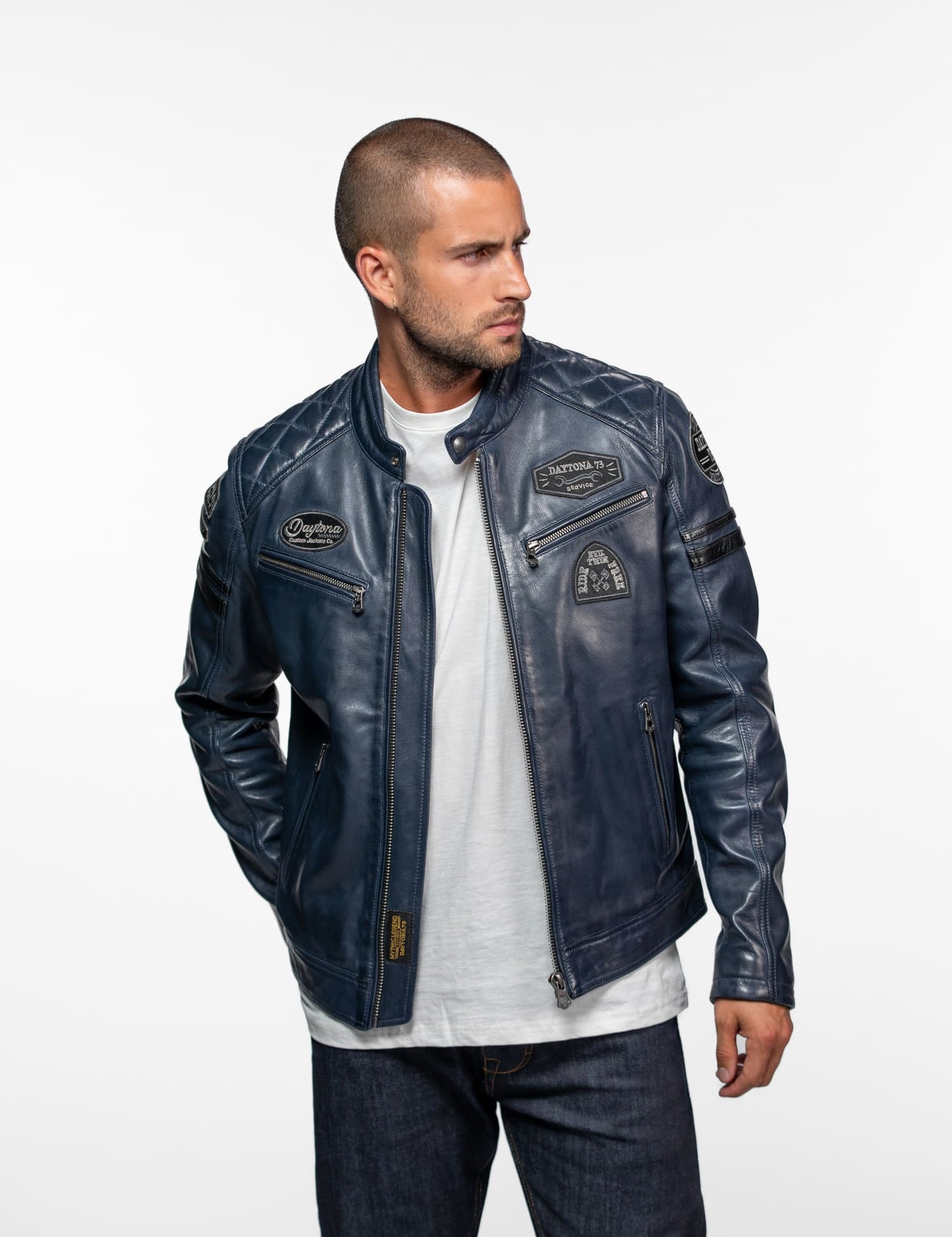 Nieto - Blouson cuir motard