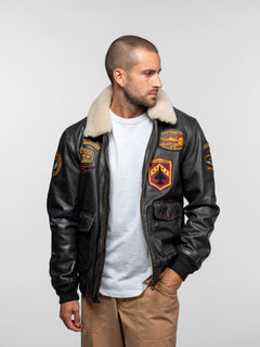 Mock - Blouson cuir aviateur