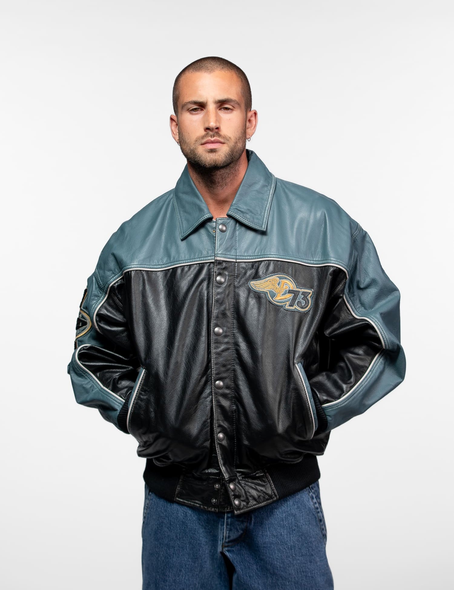 Langdon - Teddy cuir vintage