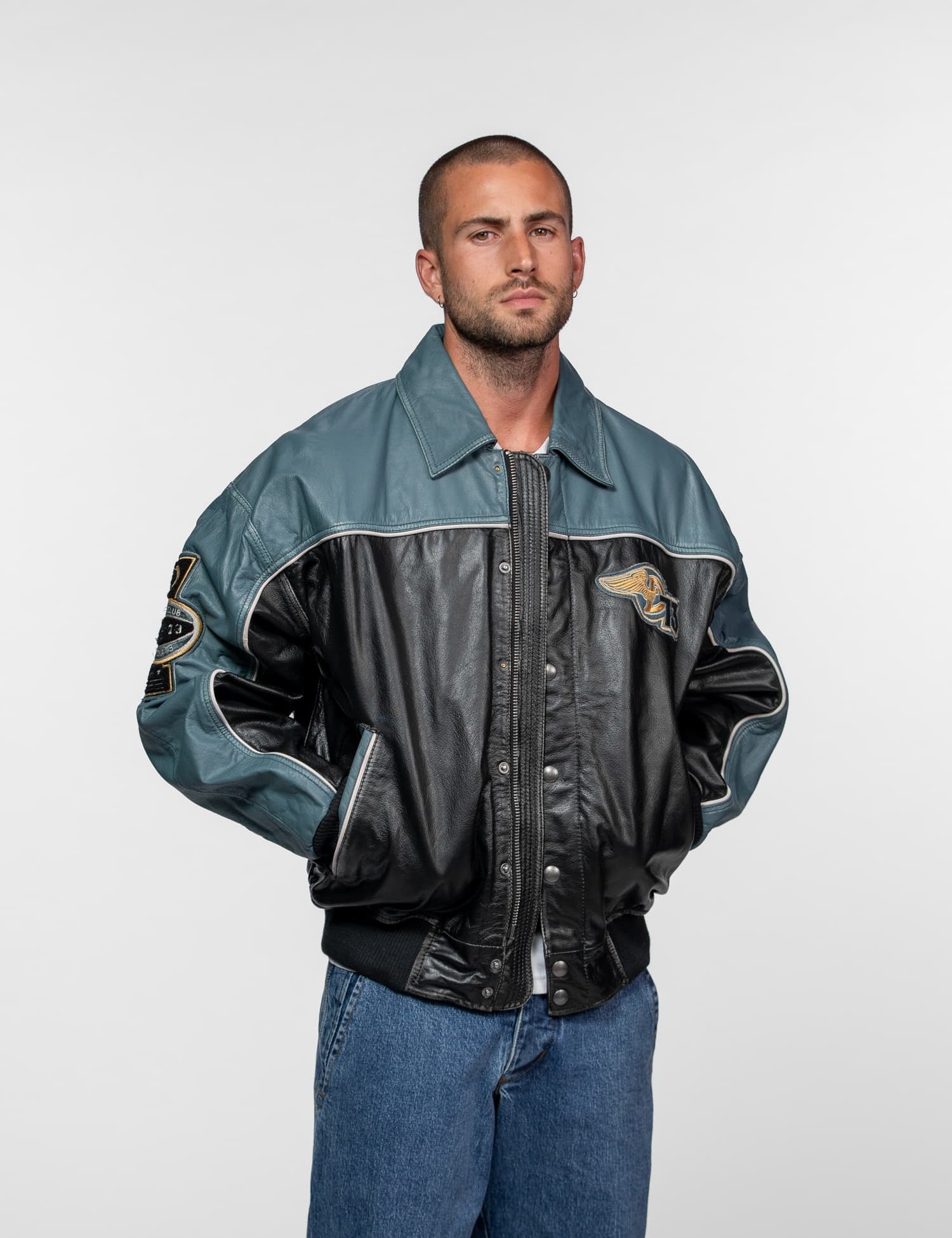 Langdon - Teddy cuir vintage