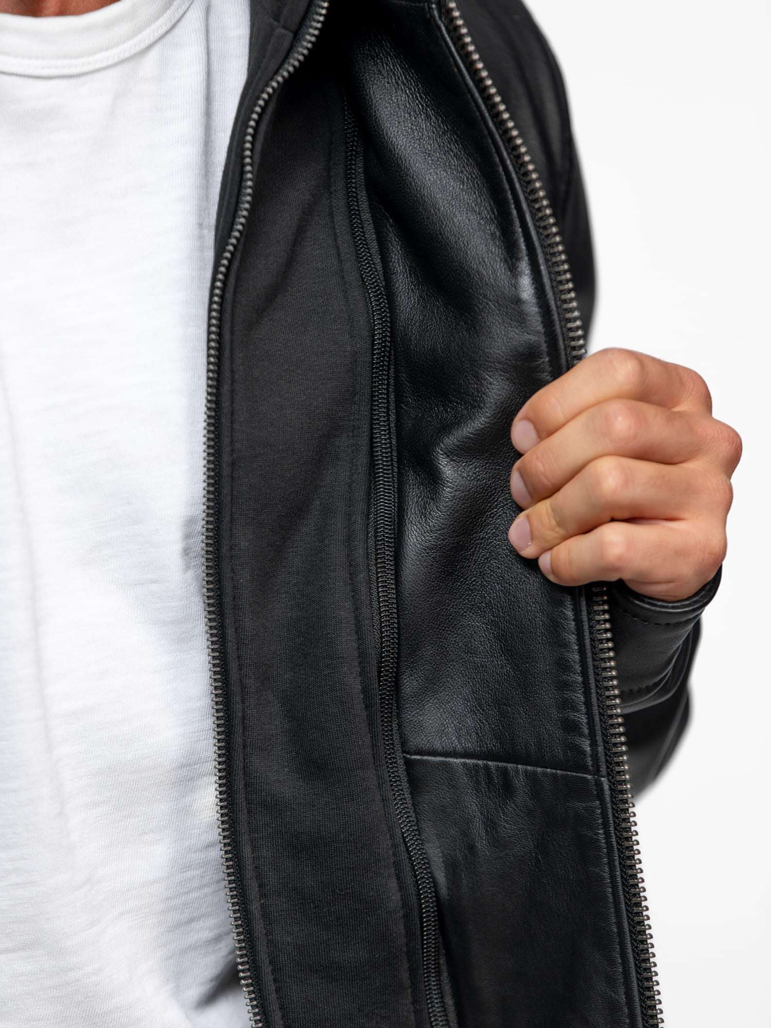 Shafter - Blouson cuir capuche