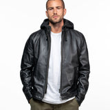 Shafter - Blouson cuir capuche