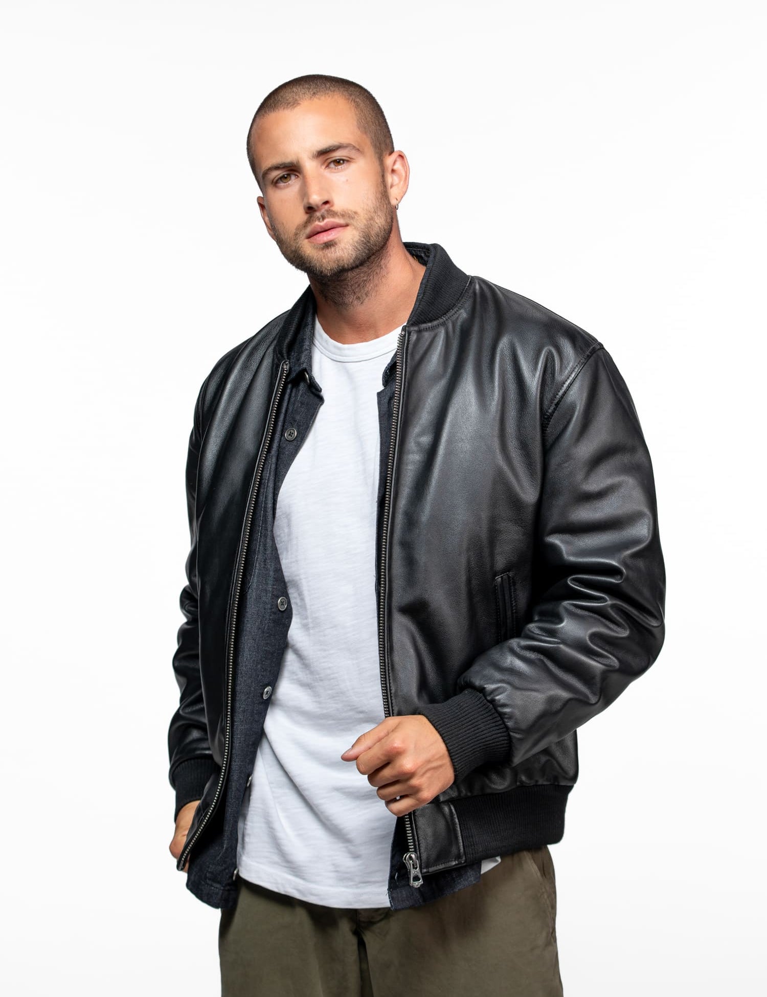 Tyron - Bomber cuir homme