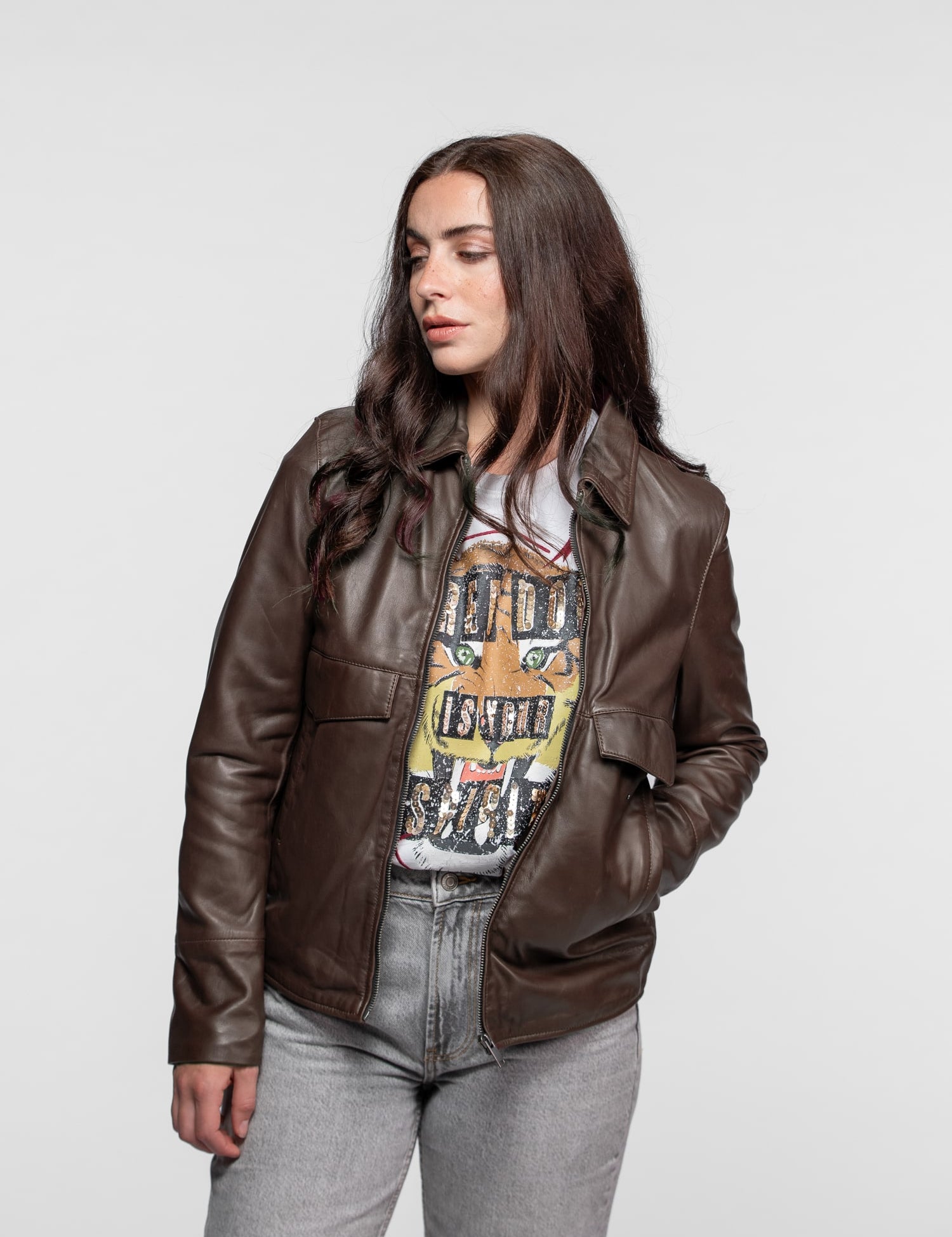 Lisa - Veste cuir femme