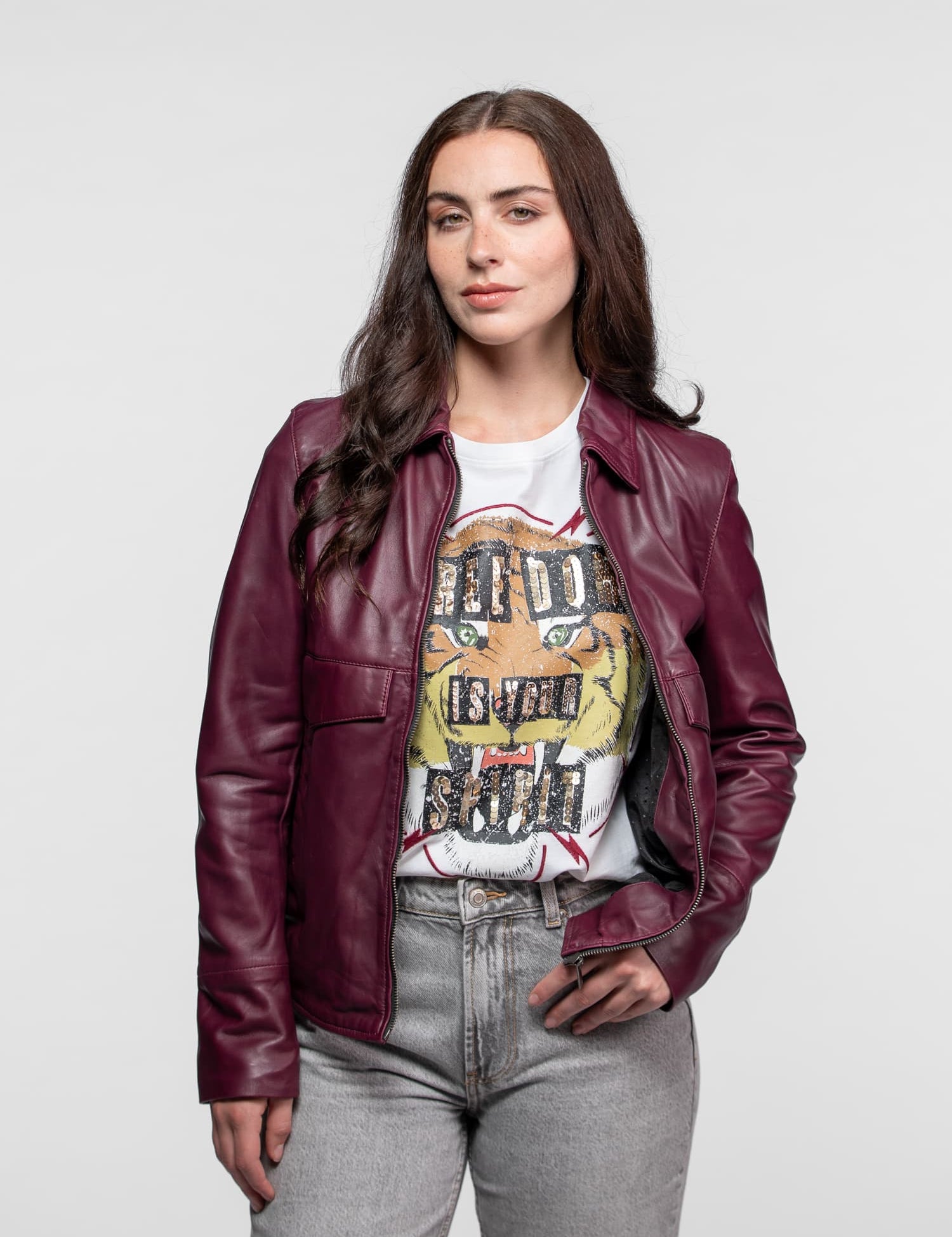 Lisa - Veste cuir femme