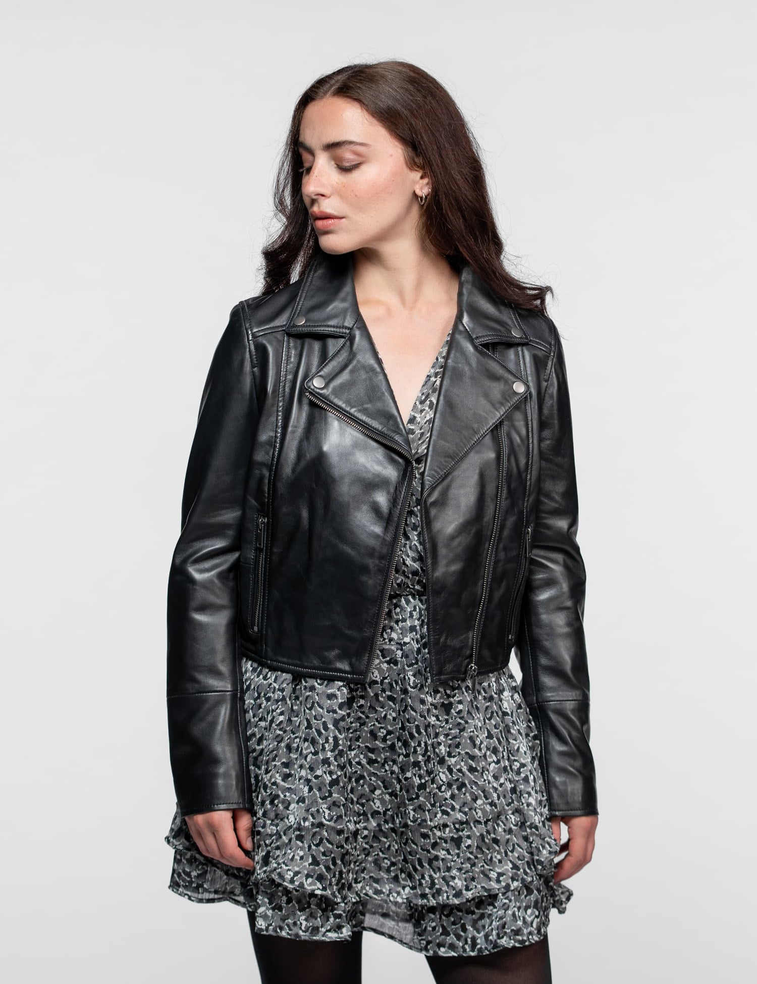 Cindy - Blouson cuir femme