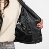 Ava - Blouson biker cuir femme