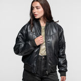 Courtney - Veste cuir aviateur femme