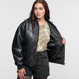 Courtney - Veste cuir aviateur femme