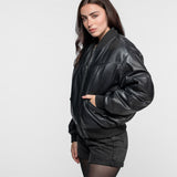 Courtney - Veste cuir aviateur femme