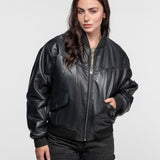 Courtney - Veste cuir aviateur femme
