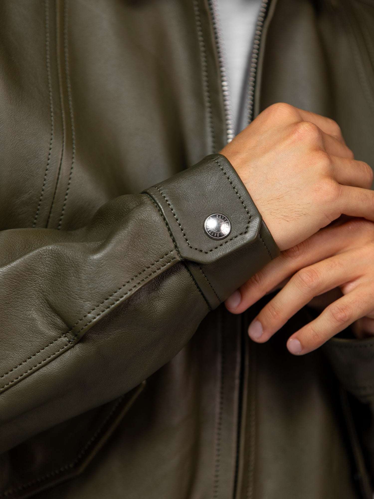 Dekalb - Veste en cuir oversize