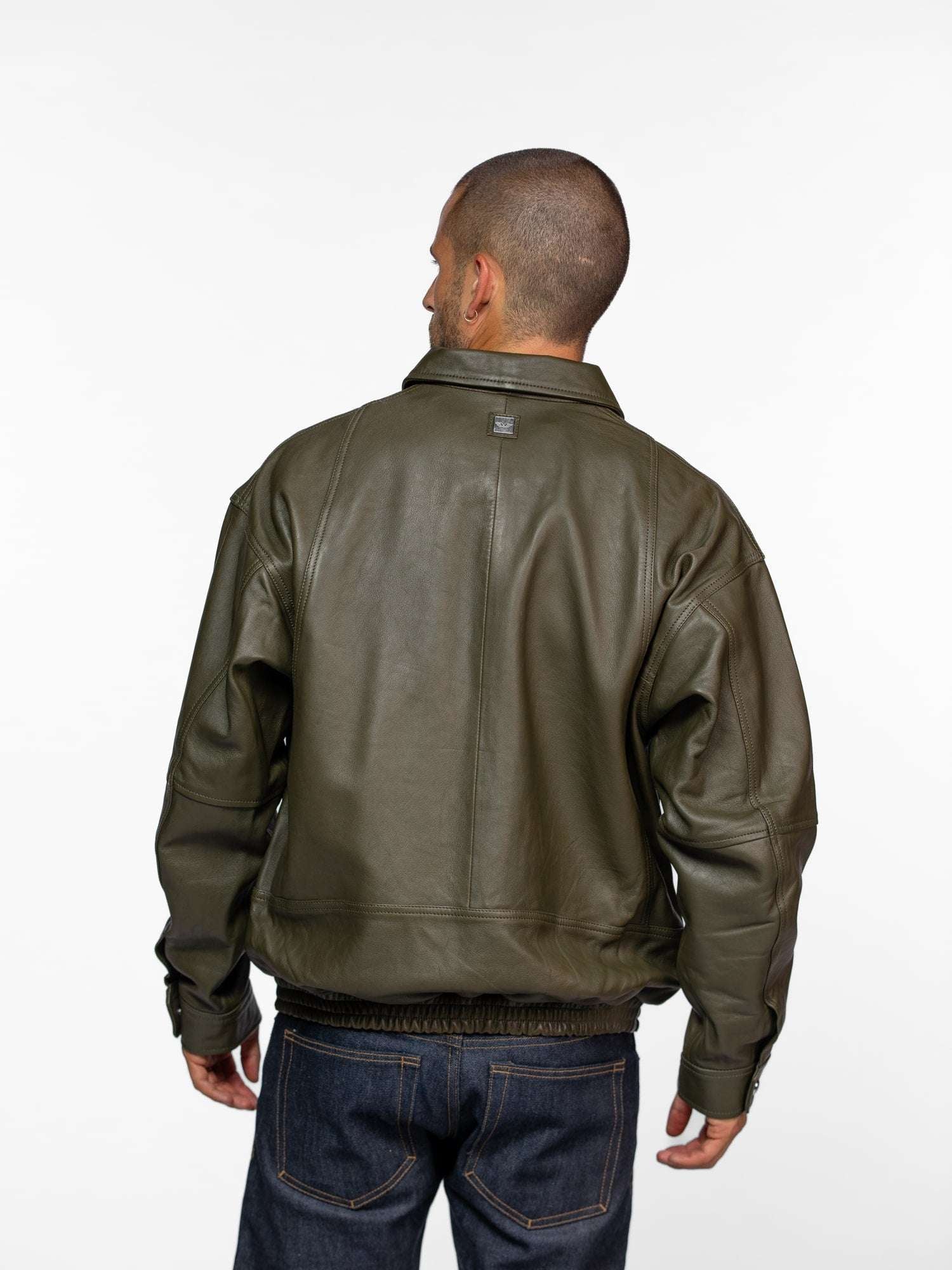 Dekalb - Veste en cuir oversize