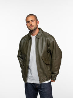 Dekalb - Veste en cuir oversize