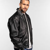 Dekalb - Veste en cuir oversize