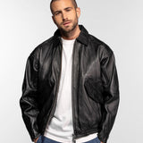 Dekalb - Veste en cuir oversize