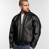 Dekalb - Veste en cuir oversize