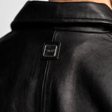 Dekalb - Veste en cuir oversize