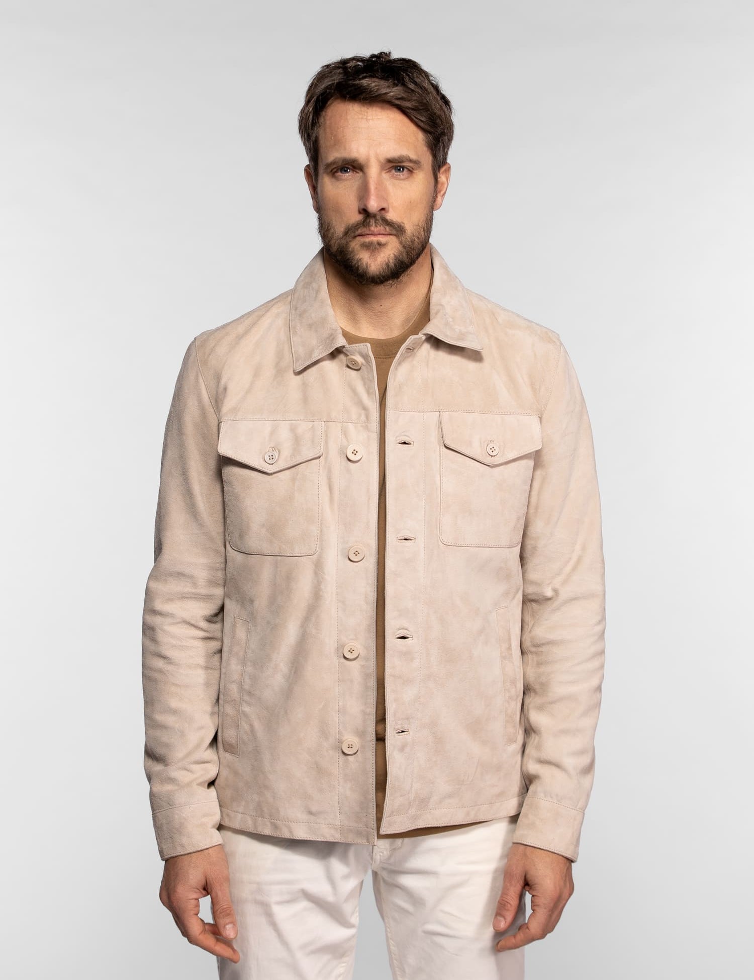 Windham - Veste cuir suédé homme