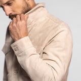 Windham - Veste cuir suédé homme