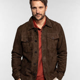 Windham - Veste cuir suédé homme