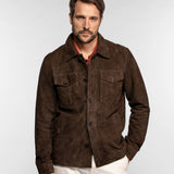 Windham - Veste cuir suédé homme