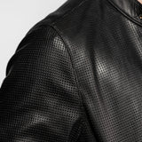 Berrien - Blouson cuir perforé